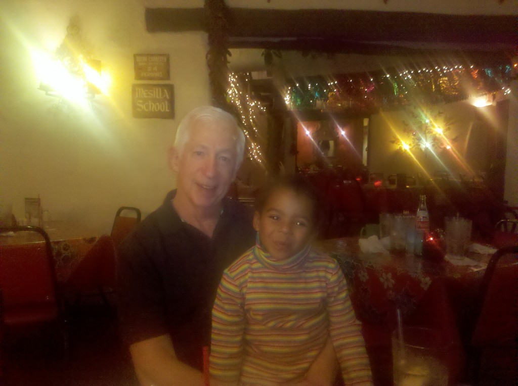 Brian and Nalla at La Posta Restaurant, Mesilla, NM.