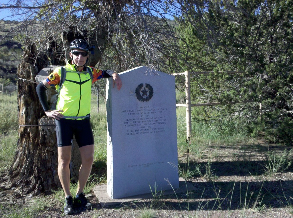 Brian at Historical Marker on TX 118 outside Fort Davis.  You'll have to ask Tim what the marker said.  And I was just kidding about this being one of the better photos of the day. :)