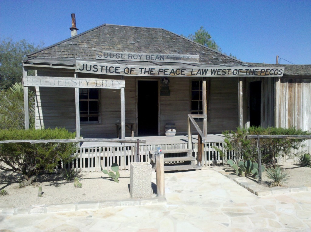 Judge Roy Bean Courthouse, Langtree, TX.  This free historic attraction, offered by the Texas Department of Transportation, Travel Information Division, is well worth of visit!