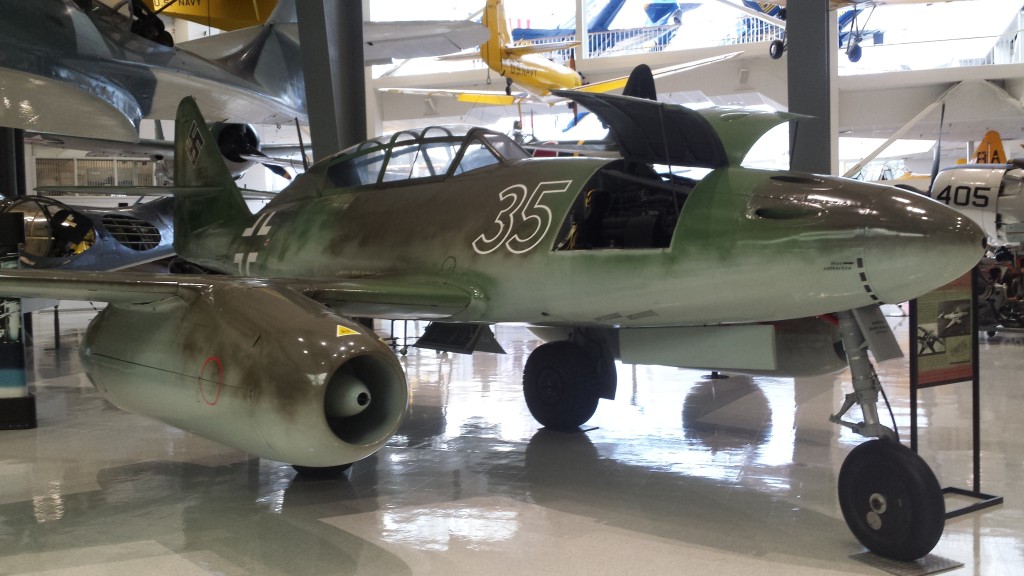 German Me-262 jet aircraft, which the Germans deployed near the end of WWII. I'm not sure there is really any connection between this aircraft and naval aviation, but it is a very famous aircraft nonetheless.
