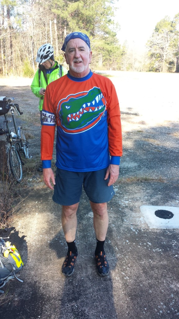 Tim in his other Florida biking jersey at our first stop along US 90. Did Matt or Marcia get his this one? I'm sure we'll find out tomorrow when Matt joins us.