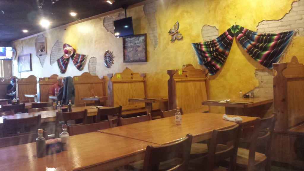 Interior of Rancho Grande Mexican Restaurant in downtown Madison, FL.