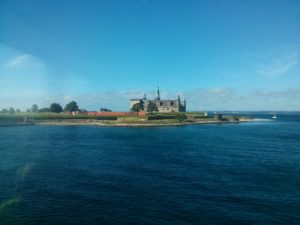 Kronborg Castle from the ferry heading into Helsingoer.