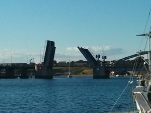 The bridge to Dybboel on the mainland peninsula of Jutland.