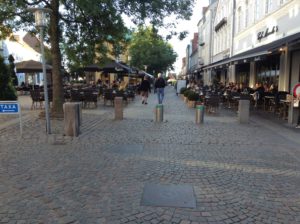 This is from the town square of Sonderborg.  A pleasant stroll after dinner. Another difference without Beth along.  We walk everywhere.  If it's not close, chances are we are not going.
